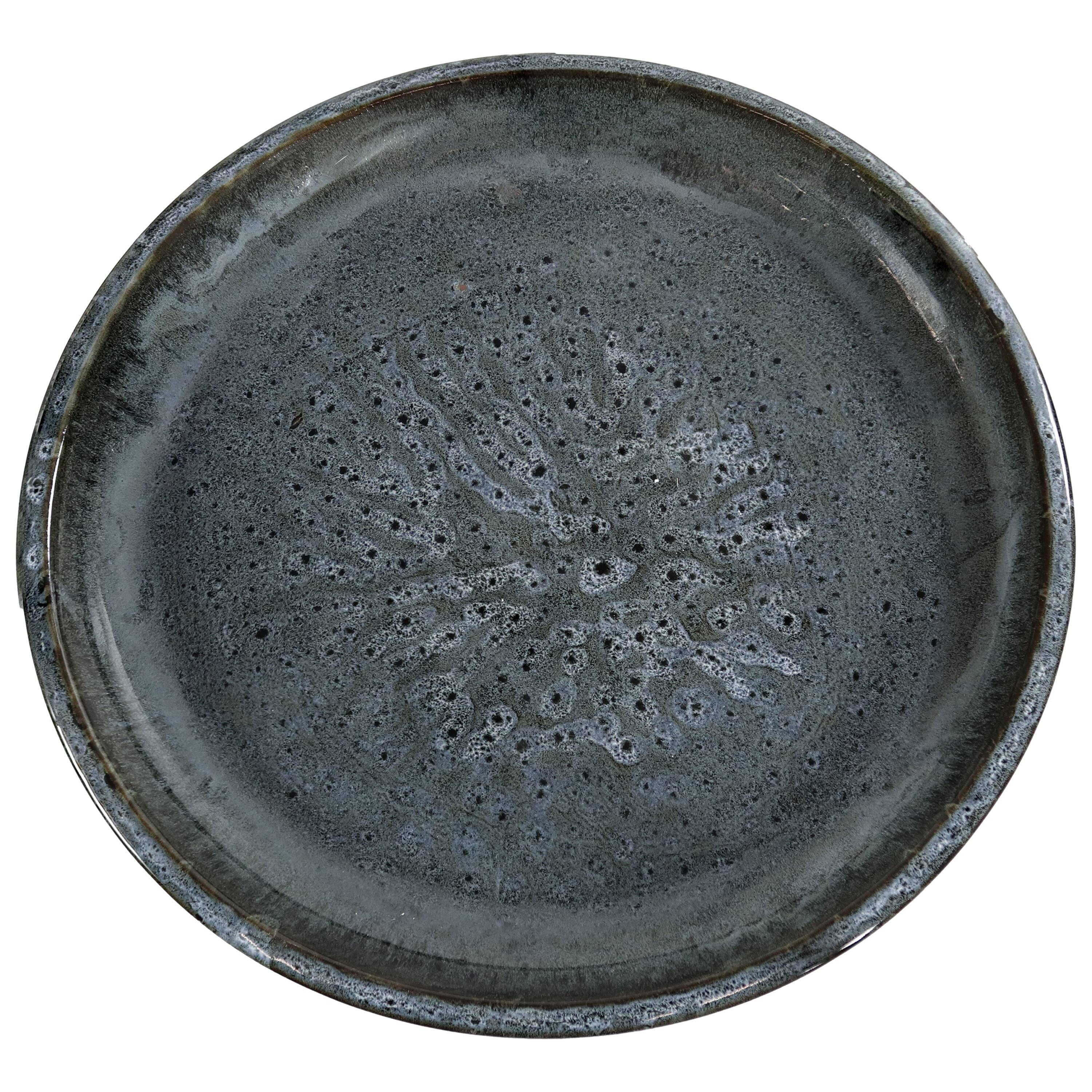 Alt View 5. Sunnydaze - Toulon Black Mist Ceramic Bird Bath - 24.5" H - Black.