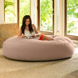Jaxx - Coza Cocoon Sun Bed - Giant Outdoor Round Lounge for Resort Style & Beachfront Relaxation - Sunbrella - Petal