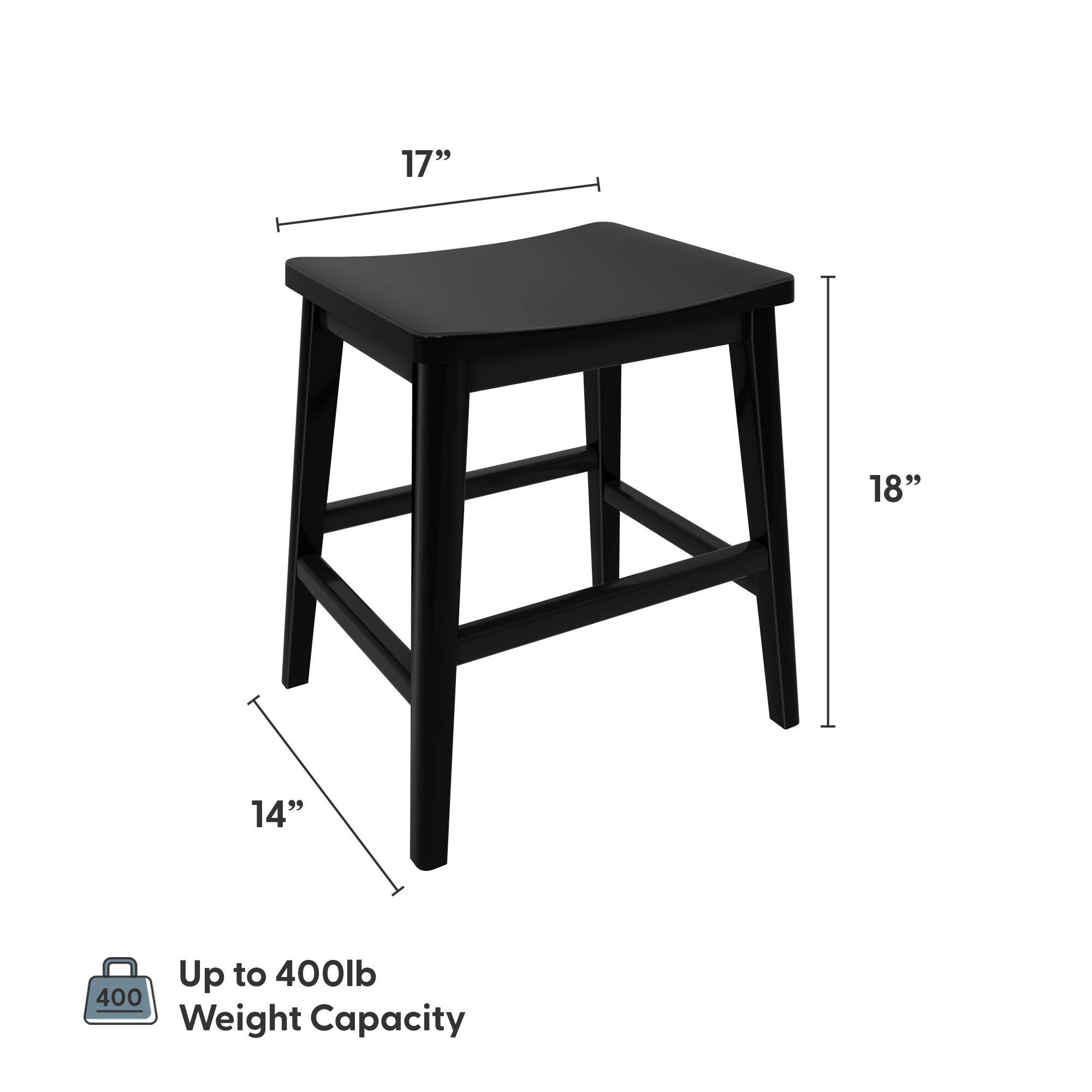 17" 18" 14" Up to 400lb Weight Capacity