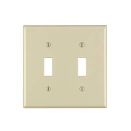 Leviton - 2 gang Thermoset Plastic Toggle Wall Plate 1 pk (Case of 25) - Ivory