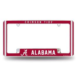 Rico Industries - Alabama Crimson Tide Chrome Metal License Plate Frame with Full Frame Team Color Graphics - Multi