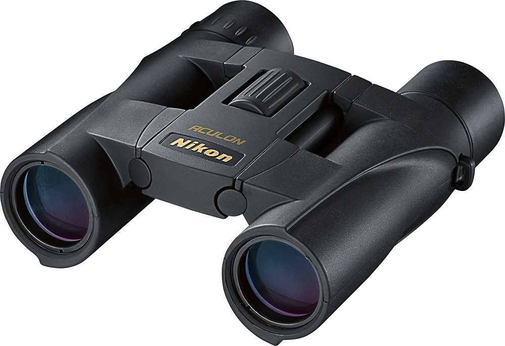 Angle View: Nikon - ACULON A30 10x25 Binoculars - Black