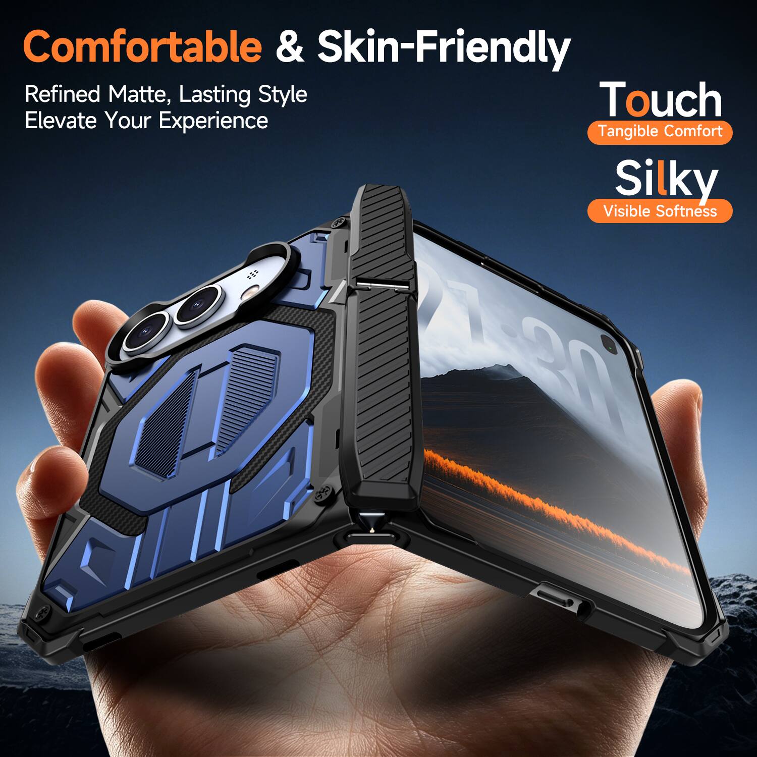Comfortable & Skin-Friendly  
Refined Matte, Lasting Style  
Elevate Your Experience  

Touch  
Tangible Comfort  

Silky  
Visible Softness