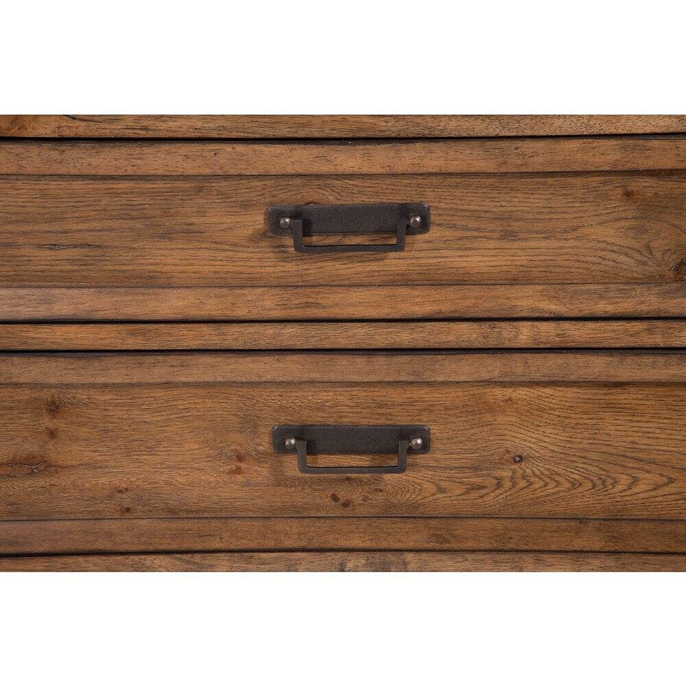 Alt View 2. American Woodcrafters - Oakdale 2-Drawer Nightstand - Honey Oak - Brown.