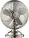 Front. Init™ - 12" Retro Table Fan - Stainless-Steel.