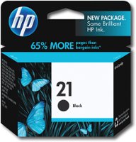 HP - 21 Standard Capacity - Black Ink Cartridge - Black - Front_Zoom