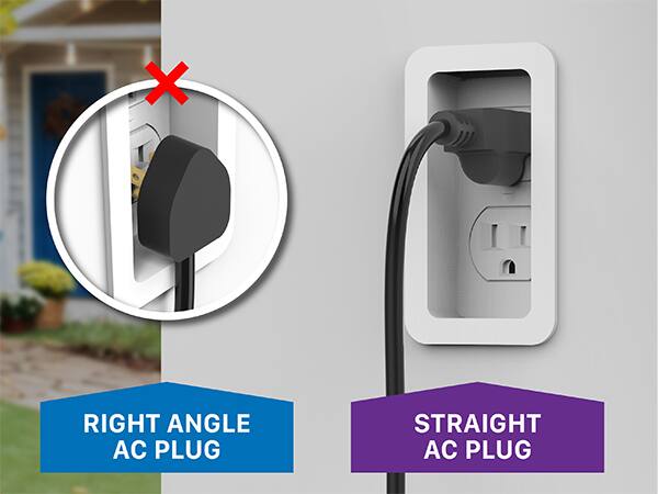 RIGHT ANGLE AC PLUG STRAIGHT AC PLUG