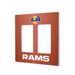 Keyscaper - Los Angeles Rams Football Design Double Rocker Light Switch Plate - Multicolor
