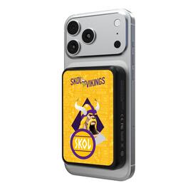 Keyscaper - Minnesota Vikings 5000mAh Wireless Magnetic Power Bank - Black