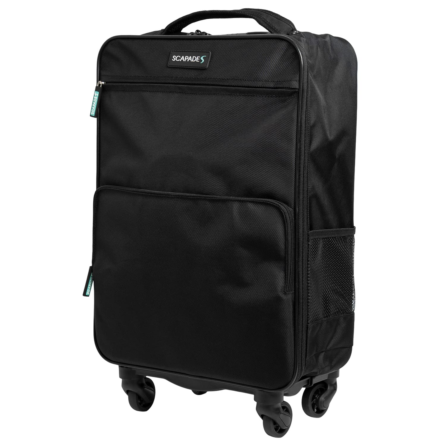 Scapade - AirSlim 4-Wheel Super-Lightweight Collapsible Carry-on Suitcase - Black