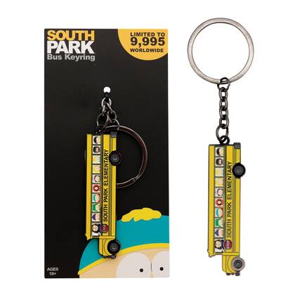 SOUTH PARK Bus Keyring LIMITED TO 9,995 WORLDWIDE
3 o 1 1 ELEMENTARY PARK SOUTH STOP
3 1 ELEMENTARY PARK SOUTH STOP
AGES 18+