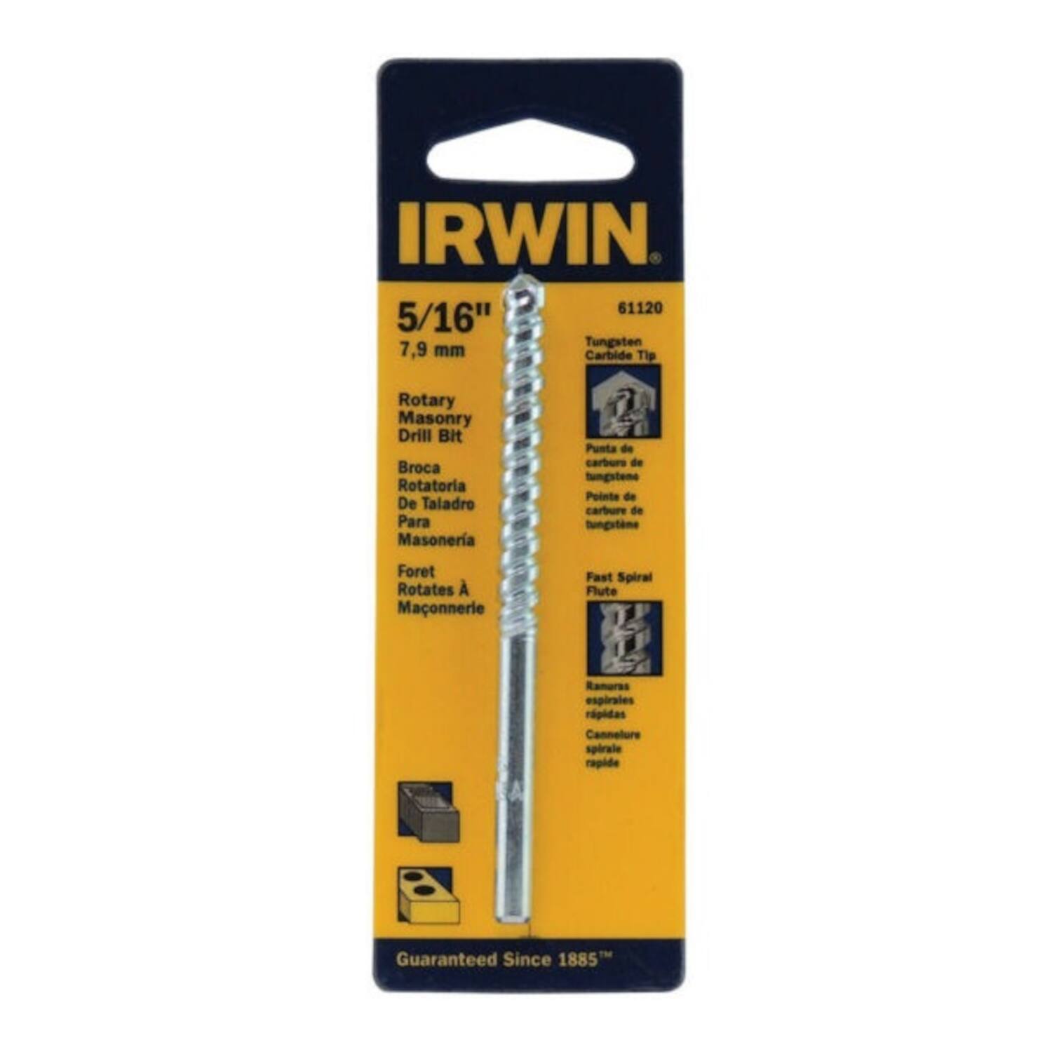 Irwin - 5/16  X 4  L Carbide Tipped Rotary Drill Bit Straight Shank 1 pc price history on PriceWatchPro