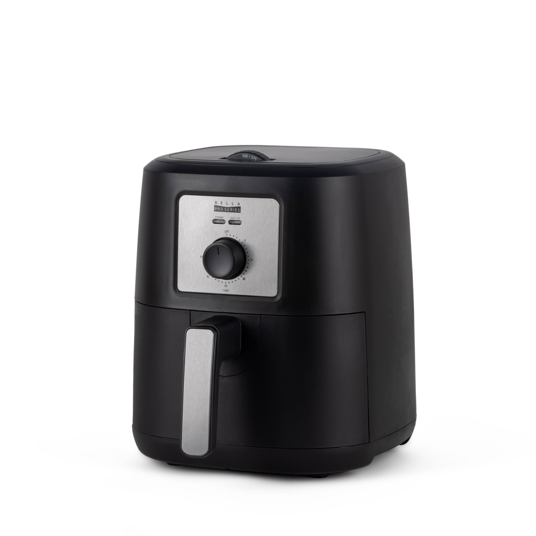 Angle. Bella Pro Series - 4.2-qt. Manual Air Fryer - Black.