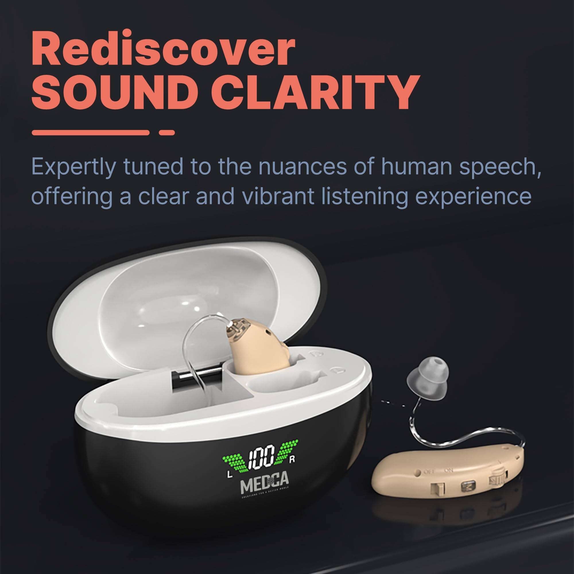 Rediscover SOUND CLARITY

Expertly tuned to the nuances of human speech, offering a clear and vibrant listening experience

100% MEDCA