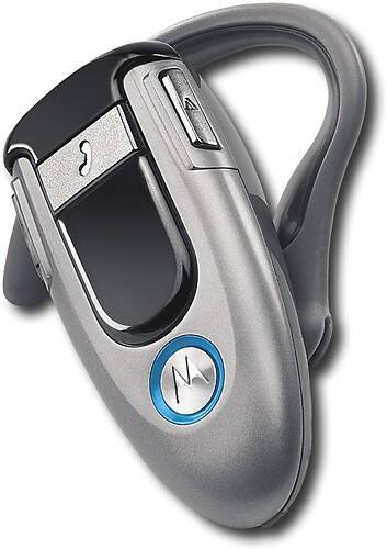 Angle Standard. Motorola - Wireless Headset for Bluetooth-Enabled Cell Phones - Silver.