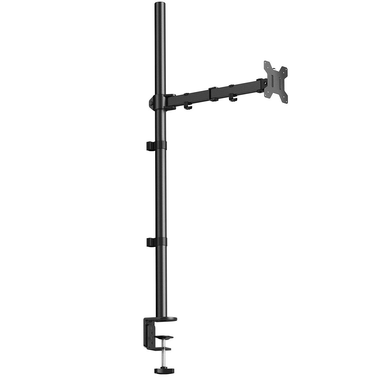 ErgoAV - Motion Desk Mount for Single Monitor 13" to 27" - Black