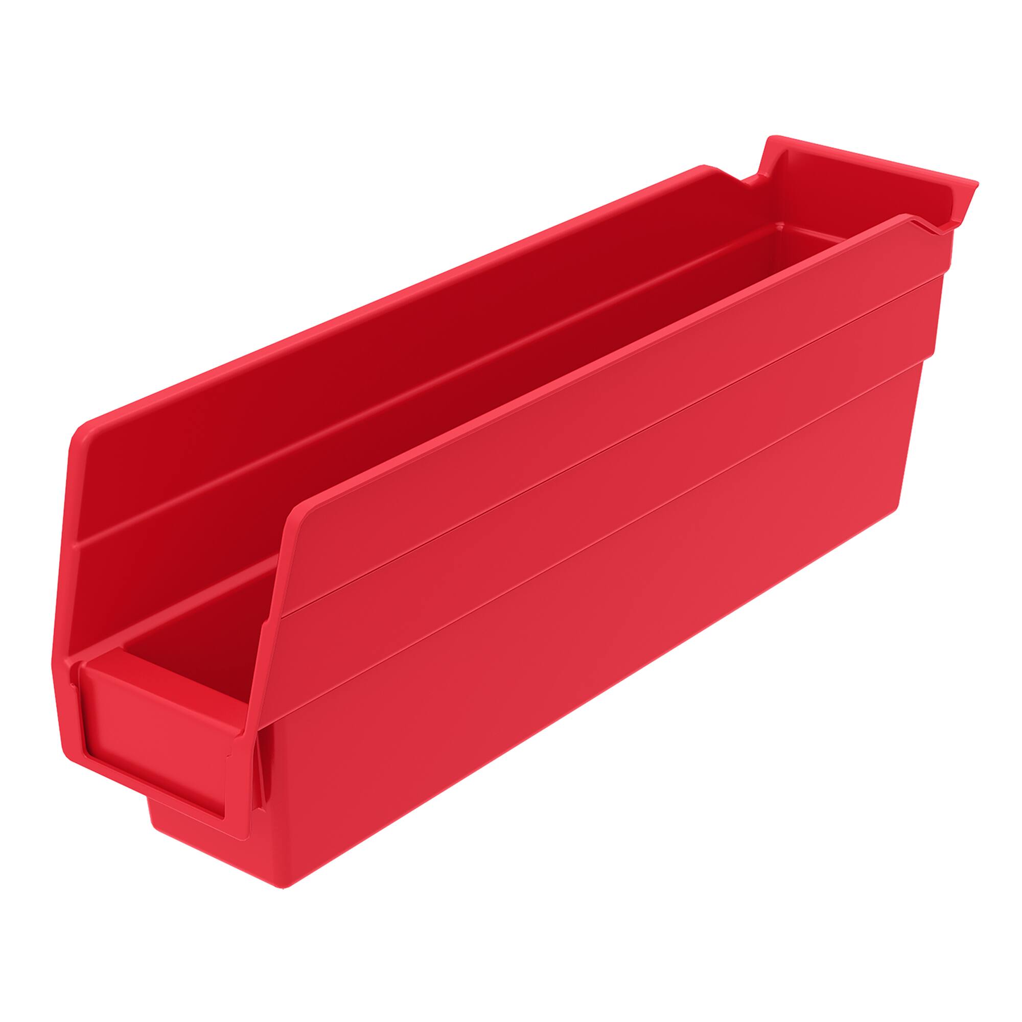Front. Akro-Mils - Akro-Mils 24 Pack AkroBins Plastic Storage Bins, Space-Saving Organizers, Red - Red.