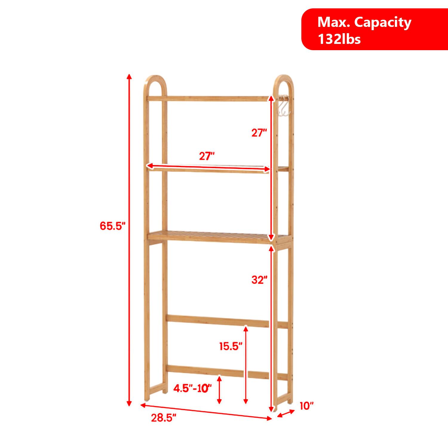 Max. Capacity 132lbs  
27"  
27"  
65.5"  
32"  
15.5"  
4.5"-10"  
28.5"  
10"