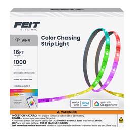 FEIT ELECTRIC - Feit 16 ft. L Color Changing Plug-In LED Tape Light 1 pk