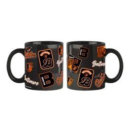 Logo Brands - Baltimore Orioles 2-Pack 15oz. Color Mug Set - Black