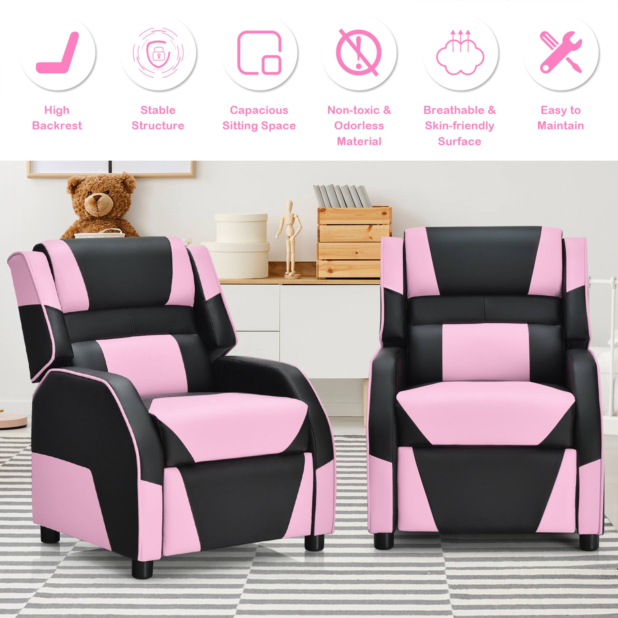 - High Backrest
- Stable Structure
- Capacious Sitting Space
- Non-toxic & Odorless Material
- Breathable & Skin-friendly Surface
- Easy to Maintain