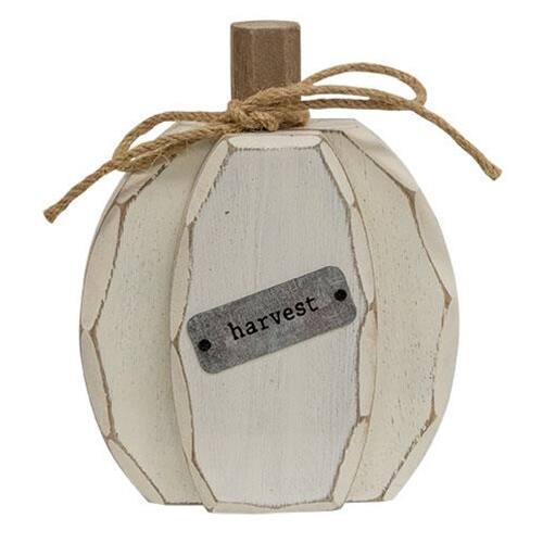 Front. BreeBe - *Cream Harvest Pumpkin Chunky Sitter - White.