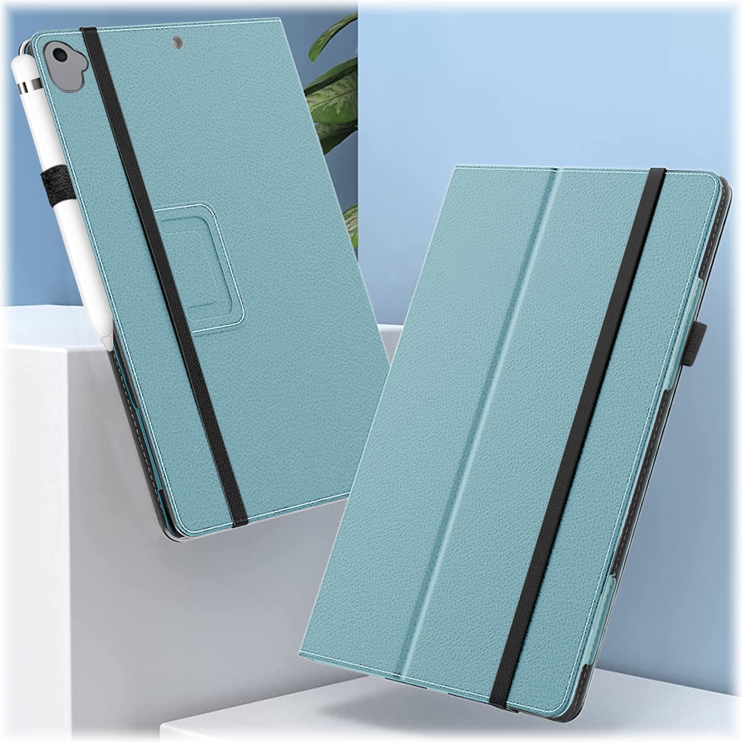 Alt View 12. SaharaCase - Bi-Fold Folio Case for Apple iPad 10.2 (8th Generation 2020 and 9th Generation 2021) - Aqua.
