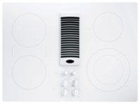 Front. GE Profile - 30" Electric Cooktop - True White.