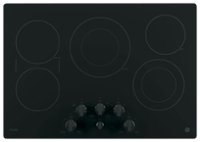 GE Profile - 30" Built-In Electric Cooktop - Black on Black - Front_Zoom
