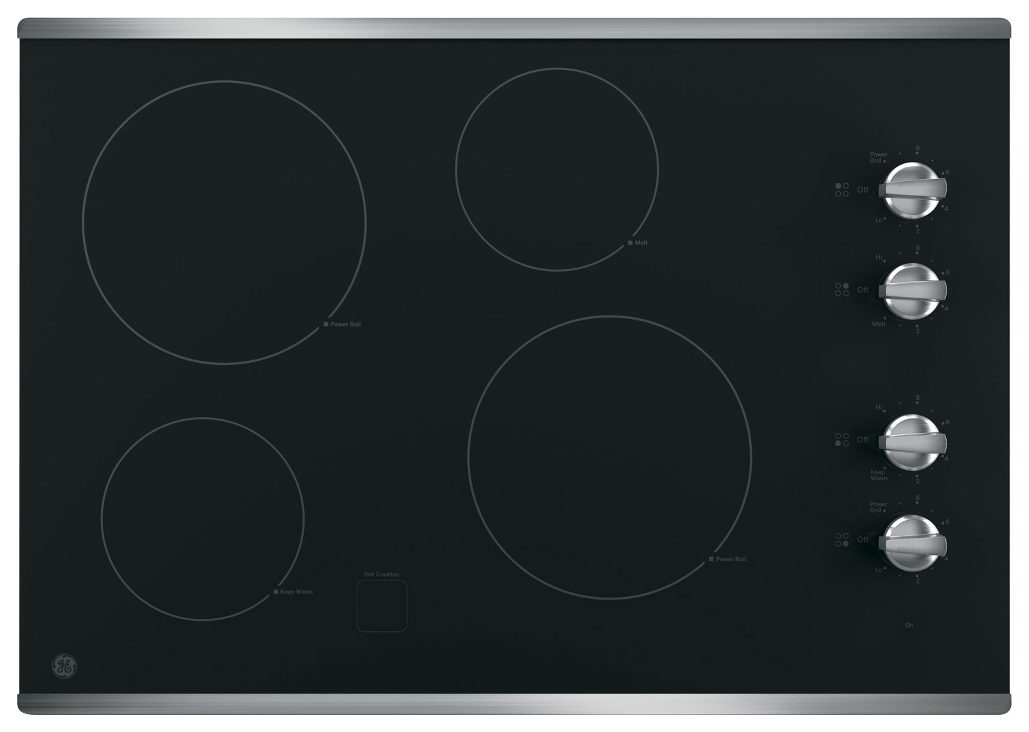 GE - 30 Built-In Electric Cooktop - Stainless Steel-on-Black was $659.99 now $399.99 (39.0% off)