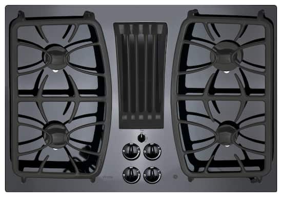 Ge Profile Series 30 Built In Gas Cooktop Black On Black Pgp9830djbb Best Buy