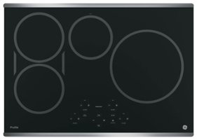 GE Profile - 30" Built-In Electric Induction Cooktop - Stainless steel on black - Front_Zoom