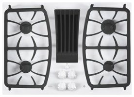 GE Profile - 30" Built-In Gas Cooktop - True White - Front_Zoom