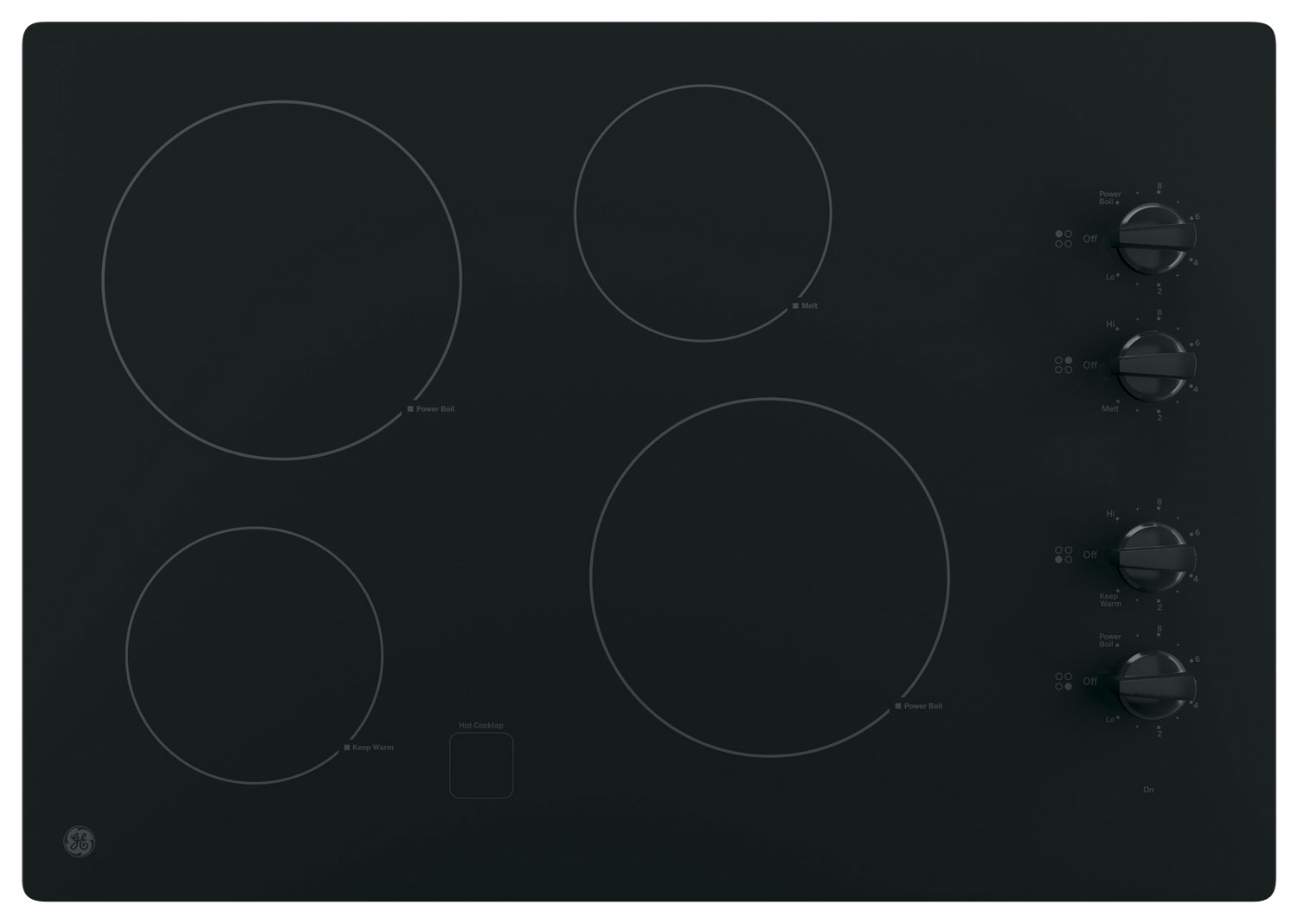 GE - 30 Built-In Electric Cooktop - Black on Black was $569.99 now $349.99 (39.0% off)