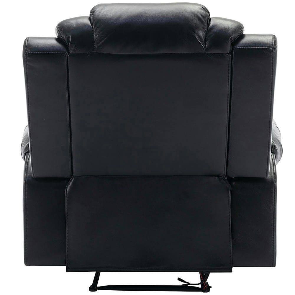 Alt View 8. Kadyn - Manual Home Theater Recliner Chair with LED Light Strip for Living Room Bedroom - Black.