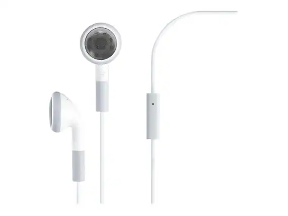Front. 4XEM - Premium Earphones with Mic, Noise-Isolating Design, Compatible with Apple iPad 3rd Gen, iPad 1/2, iPhone, iPod - White.