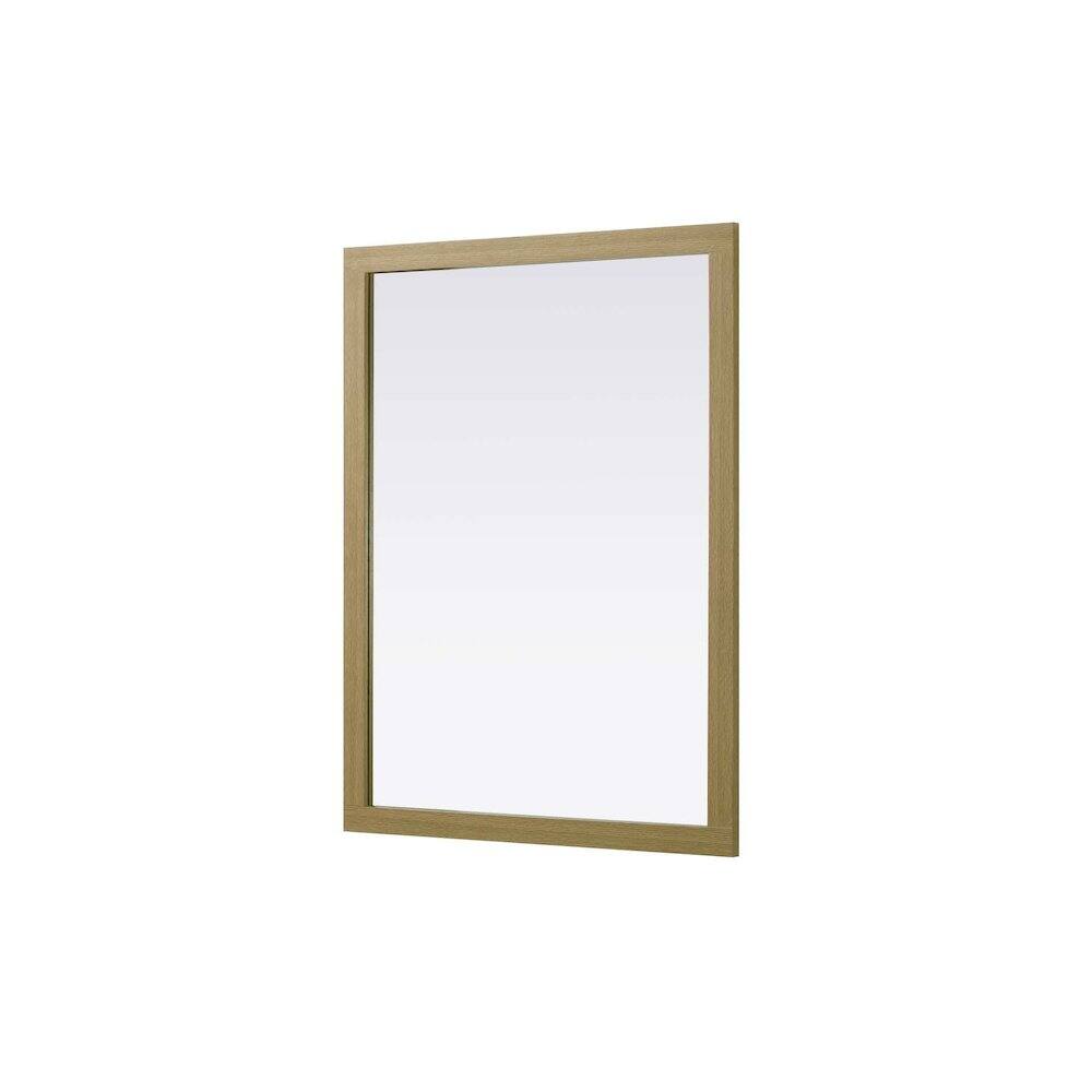 Alt View 3. Elegant Kitchen and Bath - Noah Wooden Rectangle Mirror 48 x 36 in Honey Brown - Honey Brown.