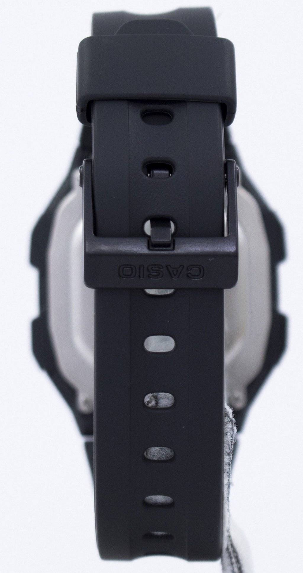 Back. Casio - Digital 5 Alarms Dual Time Illuminator F-201WA-1ADF F201WA-1ADF Men's Watch - Black.