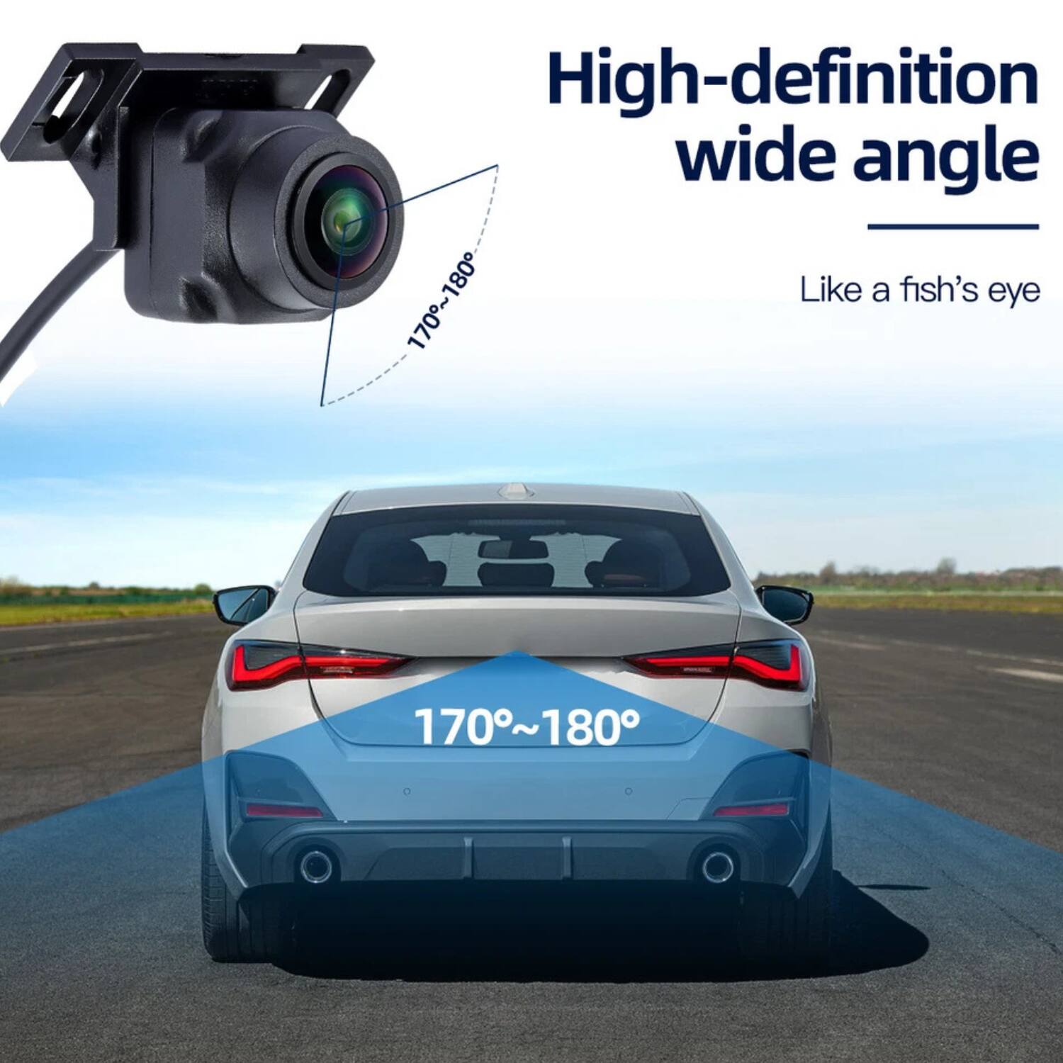 High-definition wide angle  
Like a fish's eye  

170°~180°