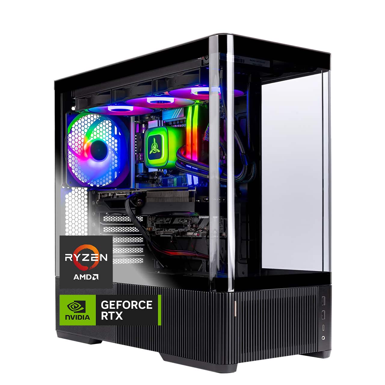 Skytech Gaming - Skytech CHRONOS4 Gaming Desktop - AMD Ryzen 7 9700X, 5060 Ti 8G, 16GB 6000 MHz DDR5 RAM, 650W GOLD PSU - Black