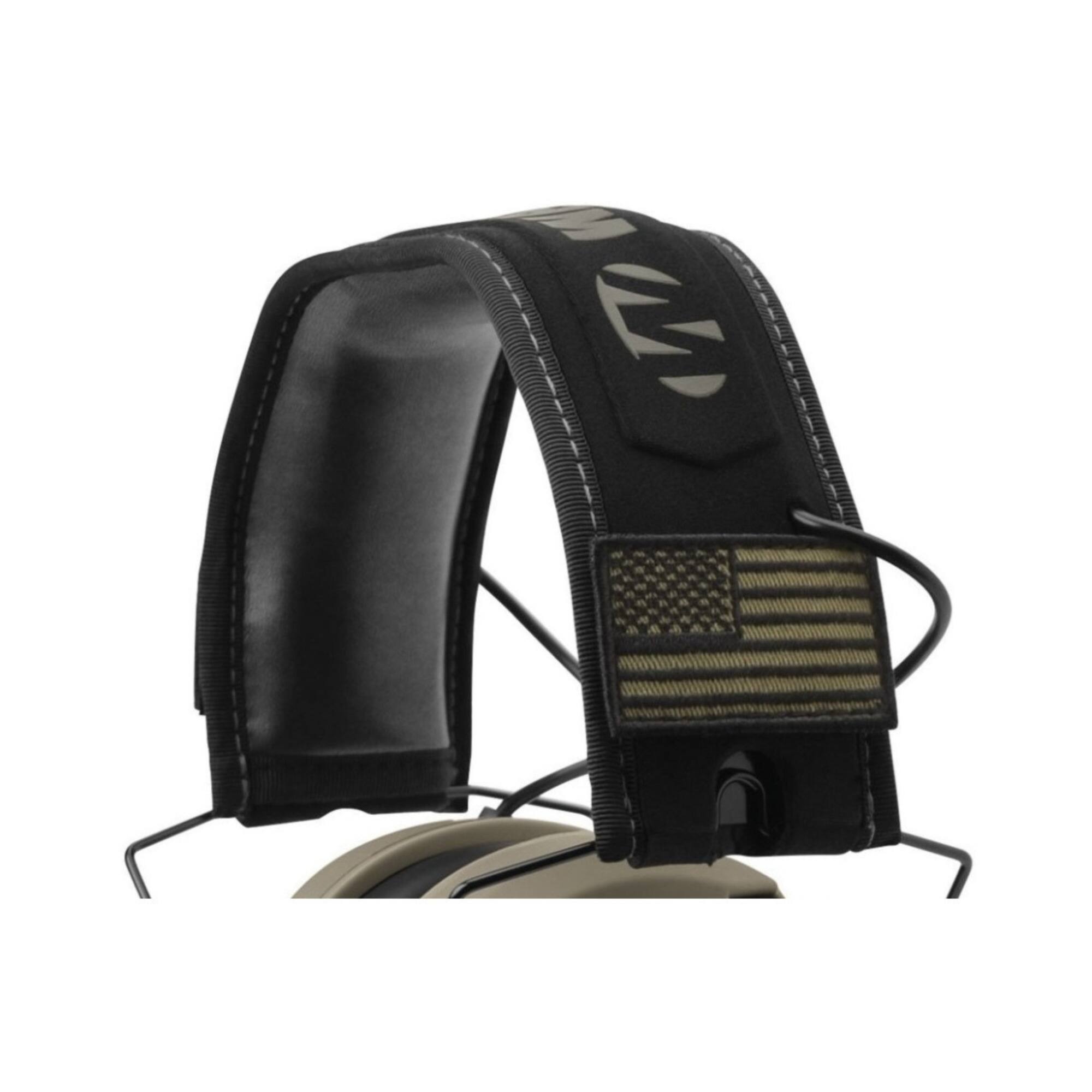 Left. Walker’s - Walkers Razor Slim Electronic Muff (FDE Patriot Version) with Shooting Glasses - Tan.