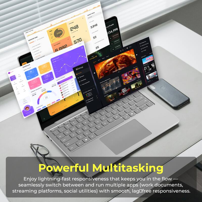 - Sheshhourd
- 1 248 3,020 570 R 992 Rimo 3,949 S3 25 Orange Prode al $134,998 as Sabo
- Powerful Multitasking
- Enjoy lightning-fast responsiveness that keeps you in the flow seamlessly switch between and run multiple apps (work documents, streaming platforms, social utilities) with smooth, lag-free responsiveness.