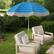 Alt View 1. Costway - 6.5 FT Outdoor Fringe Patio Umbrella with Carrying Bag Push Button Tilt for Garden - Navy.