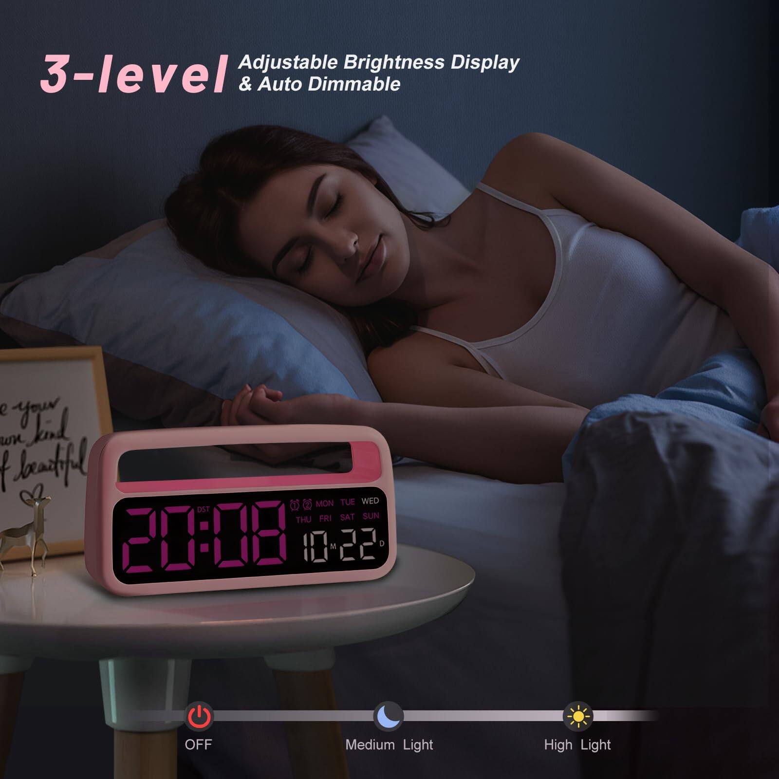 Adjustable Brightness Display 3-level & Auto Dimmable

OFF Medium Light High Light