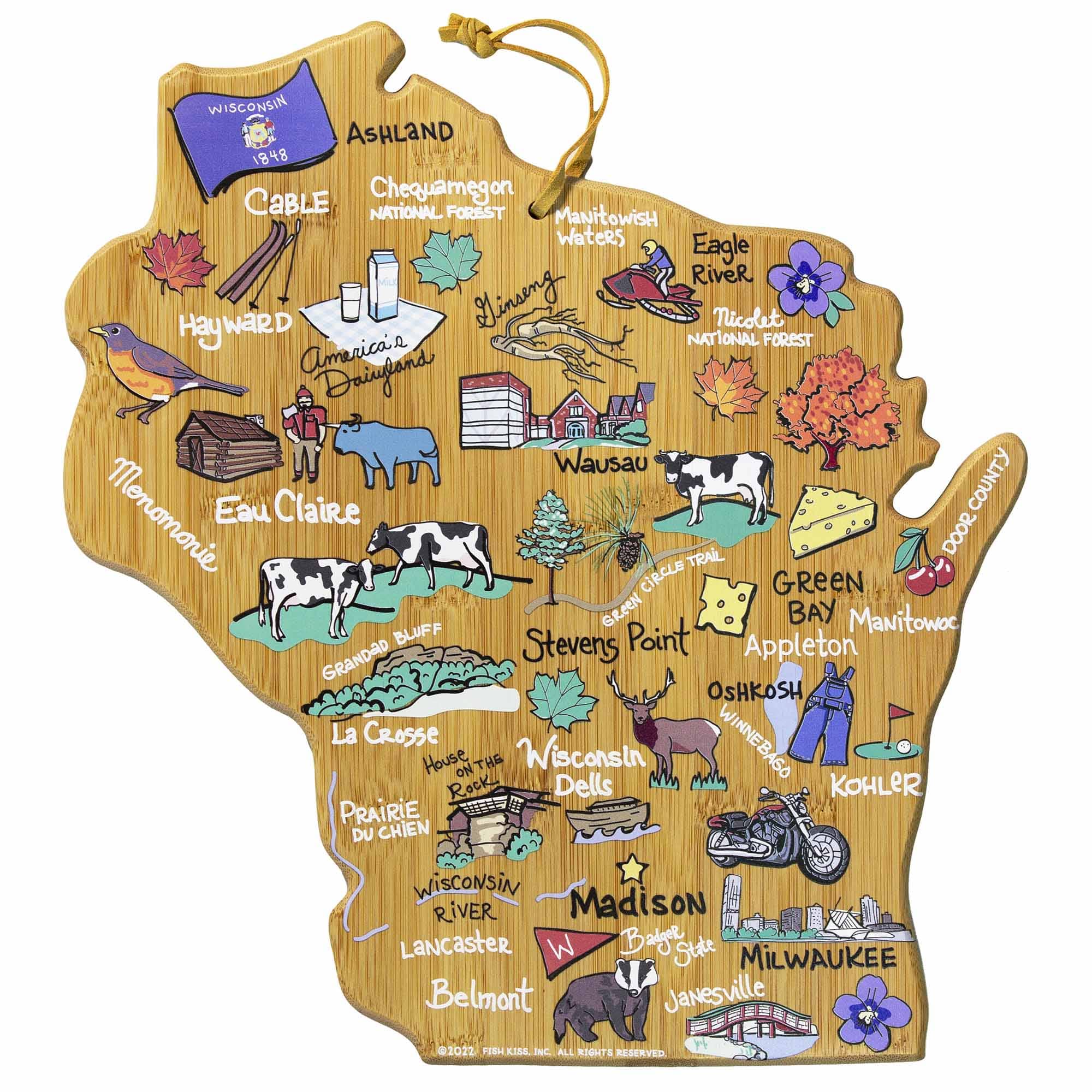 WISCONSIN ASHLAND 1948  
CABLE  
Chequamegon NATIONAL FOREST  
Manitowish Waters  
Eagle River  
Hayward  
Ginseng  
Nicolet NATIONAL FOREST  
America's Dairyland  
Eau Claire  
Menomonie  
COUNTY TRAIL  
DOOR CIRCLE  
GREEN BAY  
Manitowoc  
Stevens Point  
APPLETON  
GRANDAD BLUFF  
OSHKOSH  
La CROSSE  
WINNEBAGO  
House ON THE Rock  
PRAIRIE DU CHIEN  
WISCONSIN  
RIVER  
Lancaster  
Belmont  
Madison  
Bade State  
Milwaukee  
Janesville  
FISH RISE INC  
ALL RIGHTS RESERVED