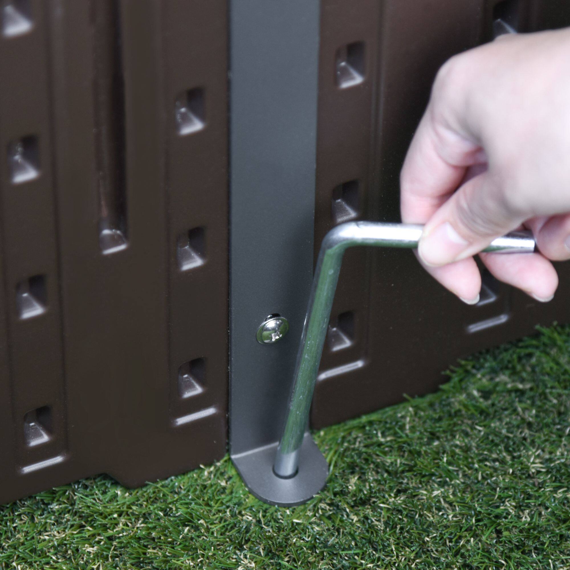 Alt View 8. Outsunny - 48" x 24" x 12" Raise Garden Bed, Planter Box, Above Ground Garden for Flowers, Herb, Vegetables with Easy Assembly - Brown.