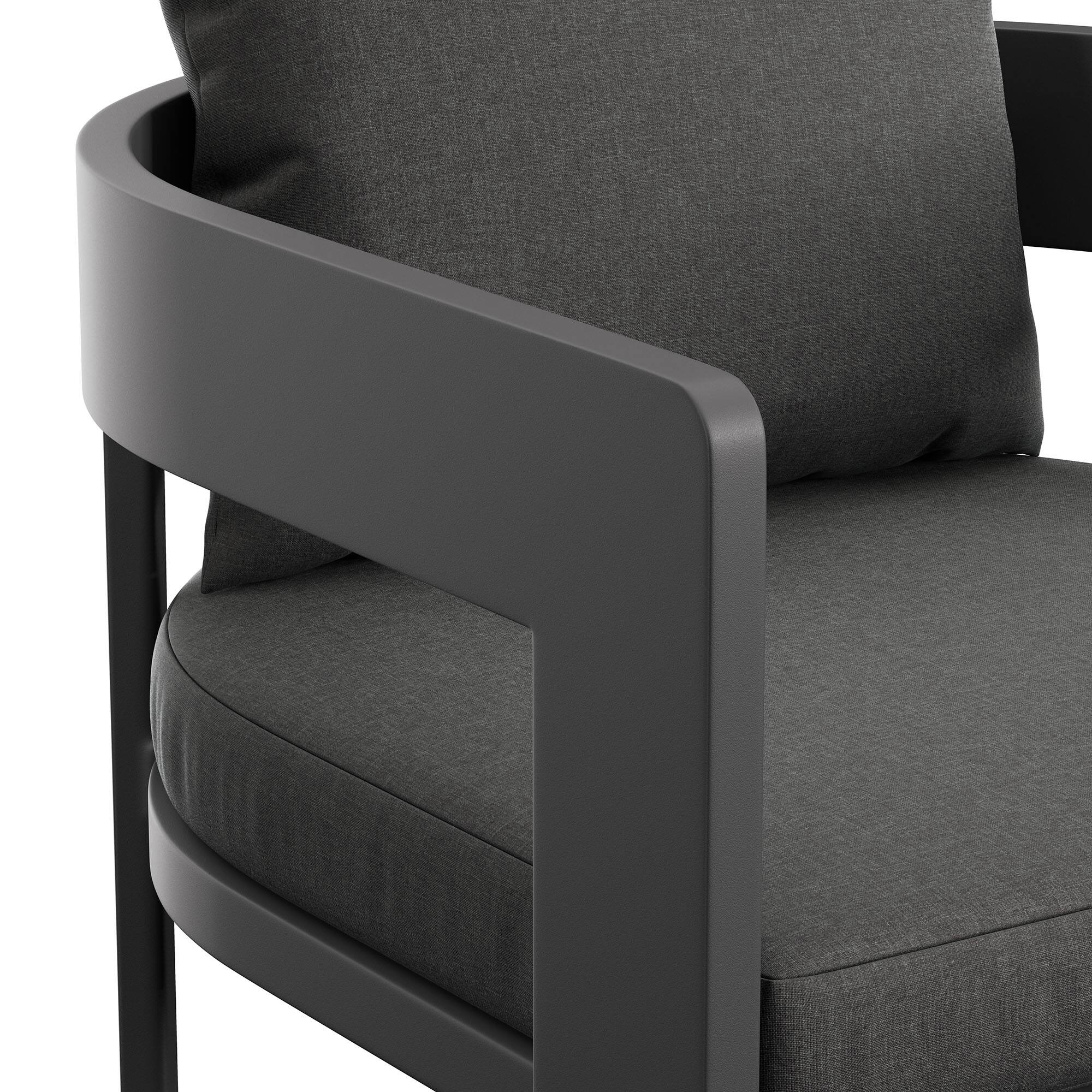 Alt View 5. Modway - Tahoe Outdoor Patio Aluminum Bar Chair by Modway - Charcoal.