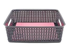 Advantus - Weave Plastic Bin, 2/Pack - Black