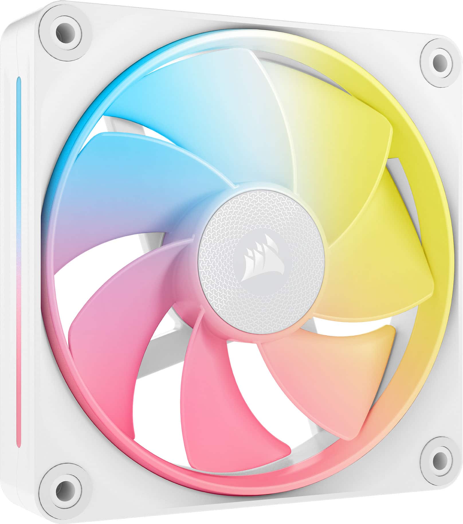 CORSAIR - iCUE LINK LX120-R RGB 120mm PWM Reverse Blade Computer Case Expansion Fan - White - Front_Zoom