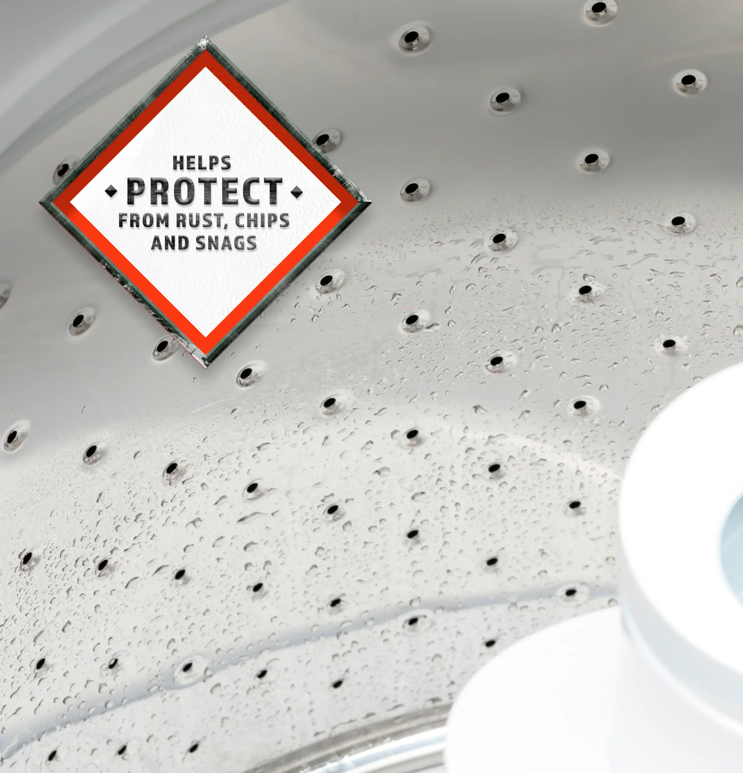 HELPS PROTECT FROM RUST, CHIPS AND SNAGS